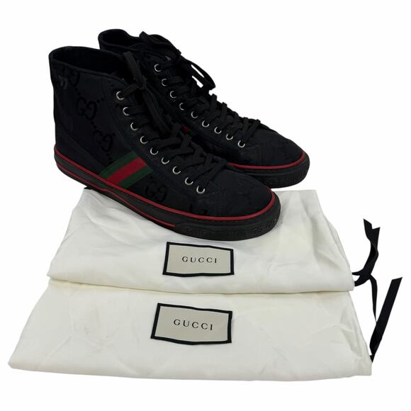 Gucci Off the Grid High Top Sneakers 1977 Tennis Shoes Black Men Size 10.5/US 11 main image 7